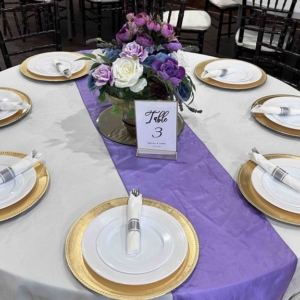 Elegant Purple table decor