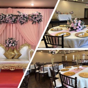Stunning all Pink Floral Stage and Table Decor