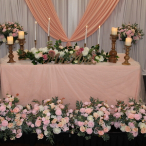 Elegant Sweet 16 Stage with Classic Pink